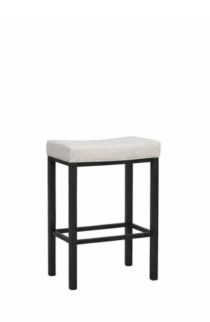 Wesley Allen's Seattle Black Backless Saddle Stool