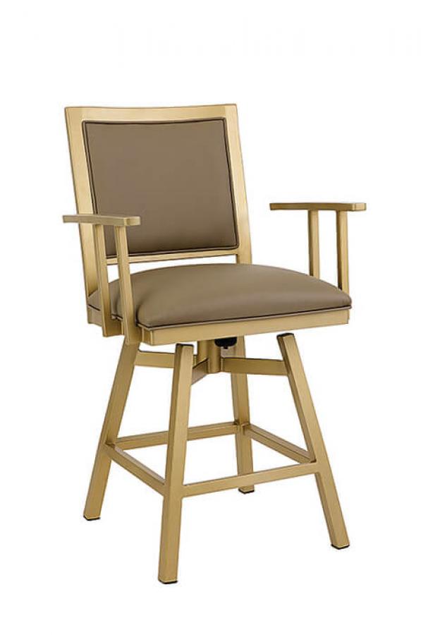 Windsor Comfortable Modern Tilt Swivel Stool W Arms Barstool Comforts