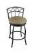 Wesley Allen's Fresno Swivel Bar Stool with Low Backrest and Round Seat Cushion