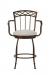 Wesley Allen's Pittsburg Bronze Swivel Bar Stool with Arms - Front View