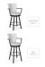 Amisco's Cardin Swivel Stool in Counter and Bar Heights