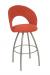 Trica Biscotti Swivel Stool with Red Upholstered Fabric