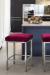 Trica's Day Square Backless Stool with Brushed Steel Metal in Modern Kitchen