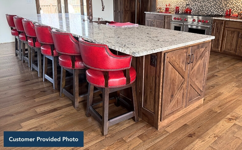 141 Bar Stools in Customer's Kitchen