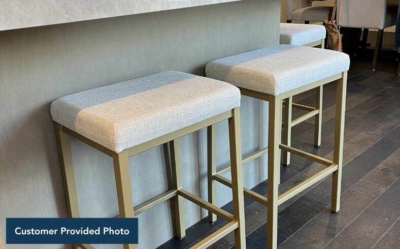 Bradley Bar Stools in Customer's Kitchen