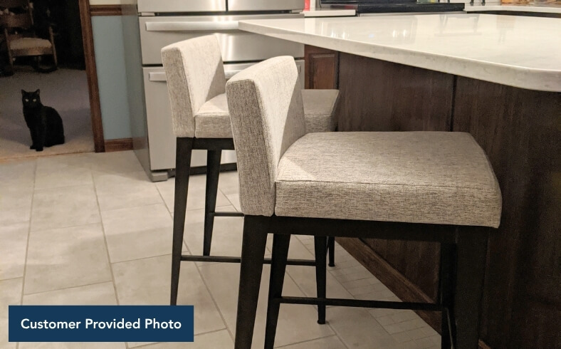 Ethan Bar Stools in Customer's Kitchen