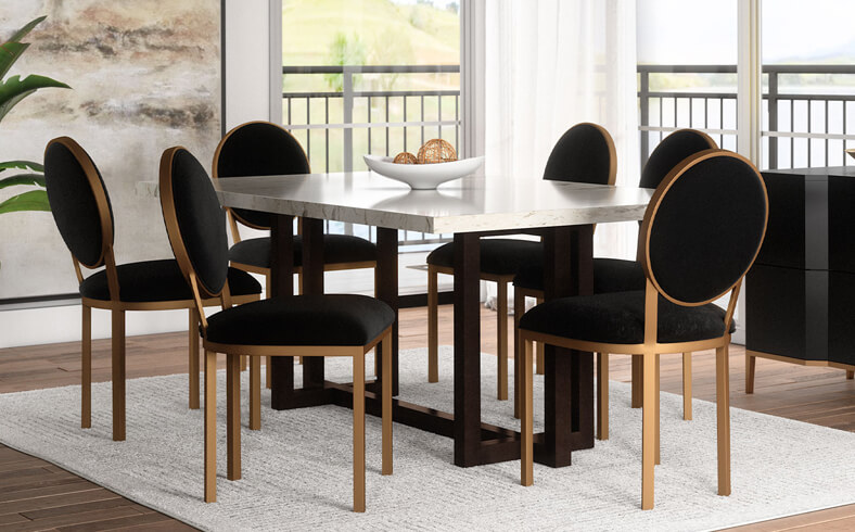 Marquise Dining Chairs by Wesley Allen