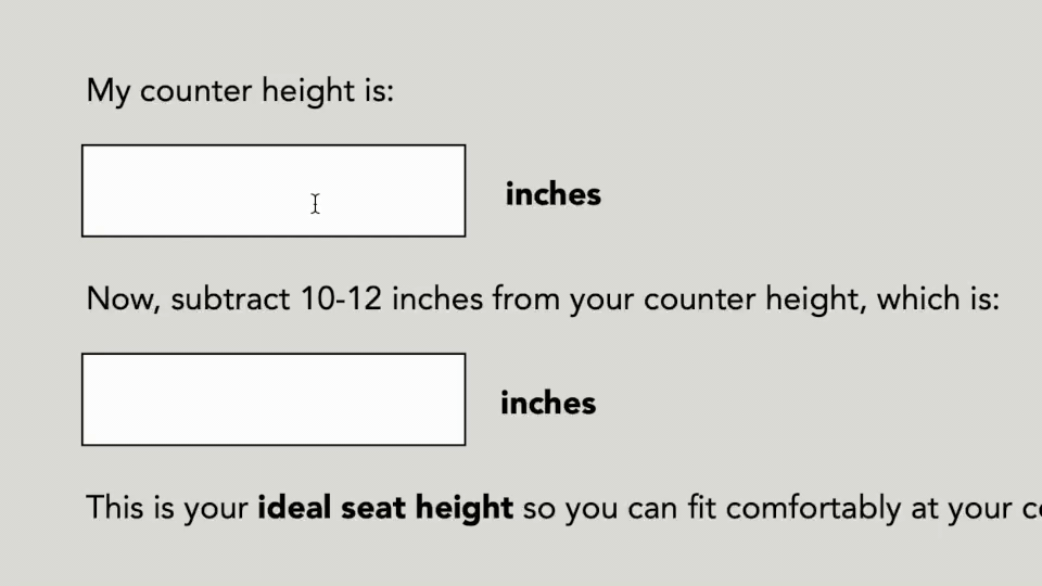 Interactive photo showing how you can easily figure out your seat height