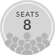Seats 8 People