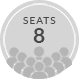 Seats 8 People