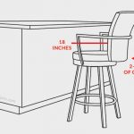 Bar stool spacing guide (shown with Cardin stool by Amisco)