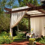 Cloth materials draped over overhang