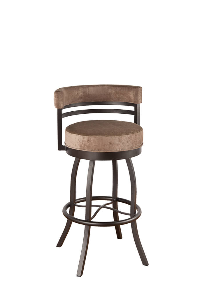 Buy 24 Inch Bar Stools with Backs or Without - Free Shipping! - Callee Americana Swivel Stool with Low Back