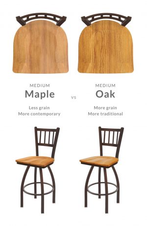 Holland's Contessa Comparison Between Medium Maple vs Medium Oak Wood Finish