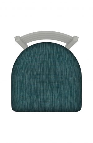 Holland's Jackie Swivel Stool - Top View of Seat Cushion and Curved Backrest