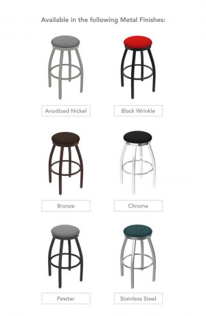 Holland's Misha Backless Swivel Stool - Available in Nickel, Black, Bronze, Chrome, Pewter and Stainless Metal Finishes