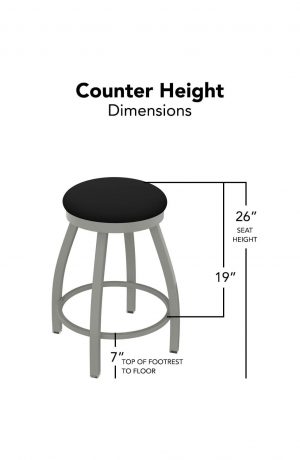 Holland's Misha Backless Swivel Counter Height Stool Dimensions