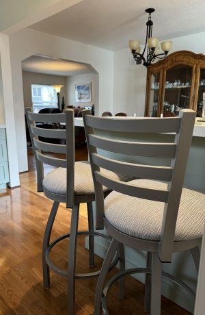 Holland's #410 Jackie Silver Swivel Bar Stool in Customer's Kitchen