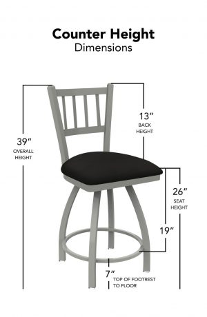 Holland's Contessa Swivel Counter Height Stool Dimensions