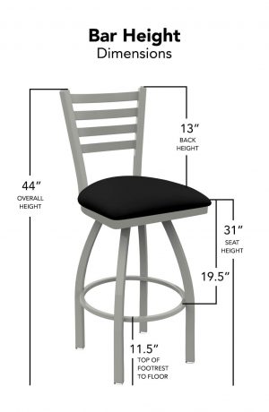 Holland's Jackie Swivel Bar Height Stool Dimensions