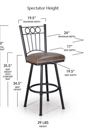 Trica's Charles Spectator Height Dimensions