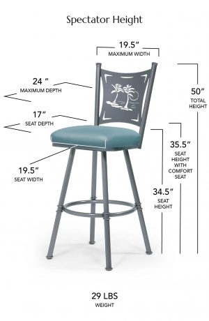 Trica's Creation Collection Spectator Height Dimensions