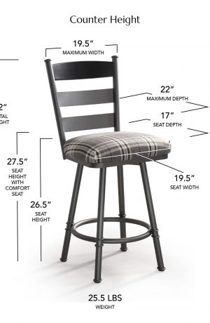 Trica's Louis Counter Height Dimensions