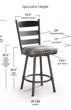 Trica's Louis Spectator Height Dimensions