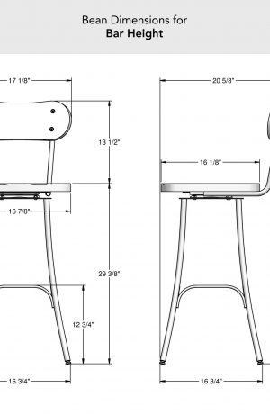 Amisco's Bean Bar Height Dimensions