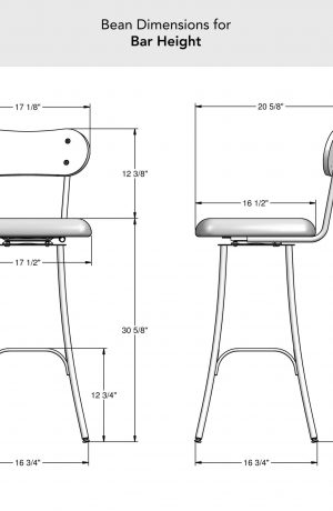Amisco's Bean Bar Height Dimensions