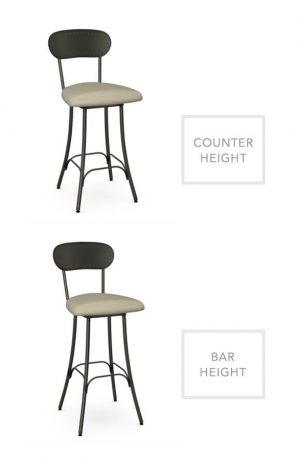 Amisco's Bean Swivel Stool in Counter Height and Bar Height
