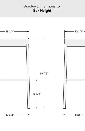 Amisco's Bradley Bar Height Dimensions