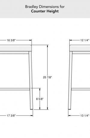 Amisco's Bradley Counter Height Dimensions