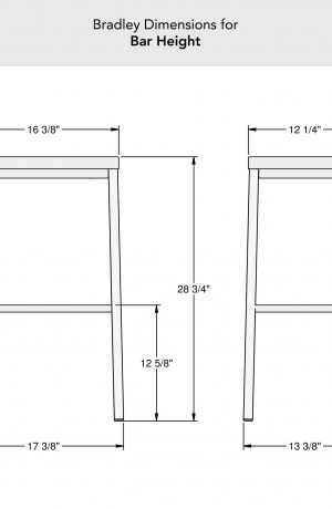 Amisco's Bradley Bar Height Dimensions
