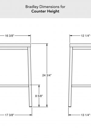 Amisco's Bradley Counter Height Dimensions
