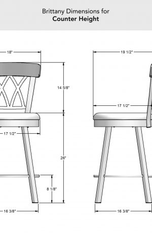 Amisco's Brittany Counter Height Dimensions