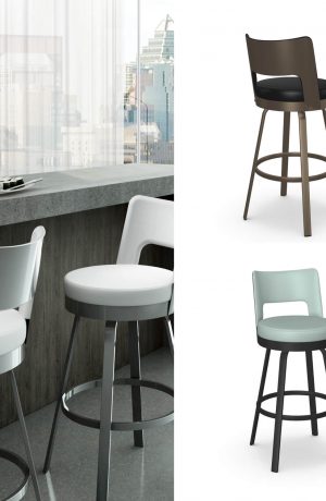 Amisco's Brock Customizable Swivel Bar Stool in a Variety of Colors