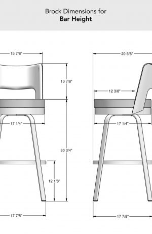 Amisco's Brock Swivel Bar Stool Dimensions for Bar Height