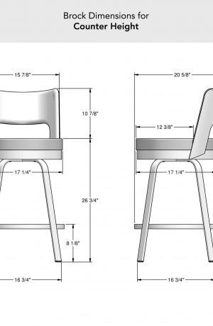 Amisco's Brock Swivel Bar Stool Dimensions for Counter Height