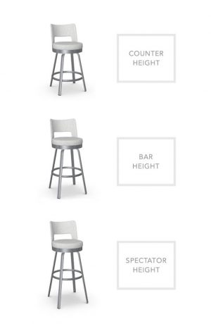 Amisco's Brock Swivel Stool in Counter, Bar, and Spectator Heights