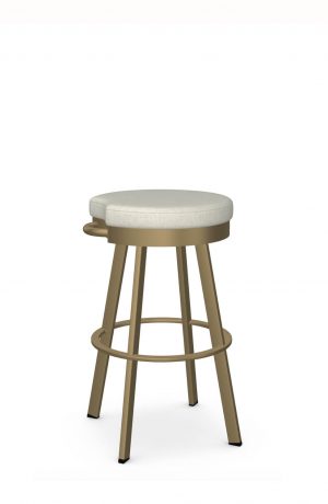 Amisco's Bryce Backless Swivel Bar Stool in Gold