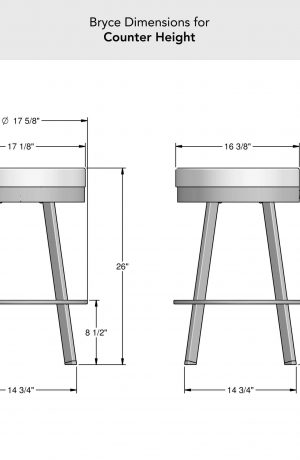 Amisco's Bryce Counter Height Dimensions