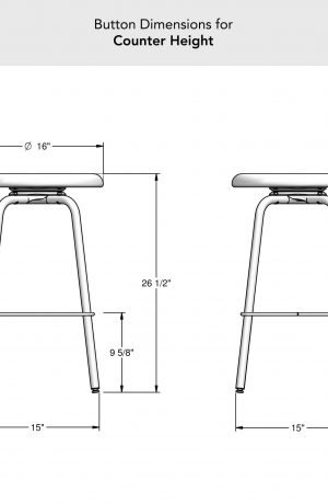 Amisco's Button Counter Height Dimensions