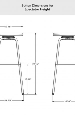 Amisco's Button Spectator Height Dimensions