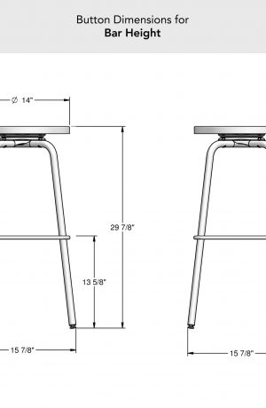 Amisco's Button Bar Height Dimensions