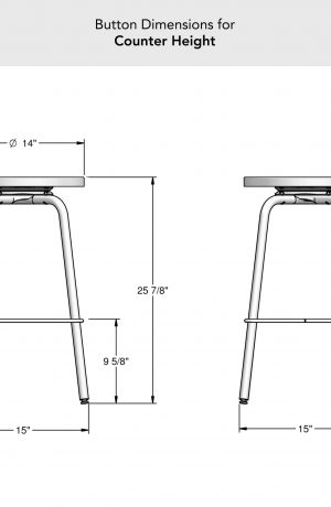 Amisco's Button Counter Height Dimensions