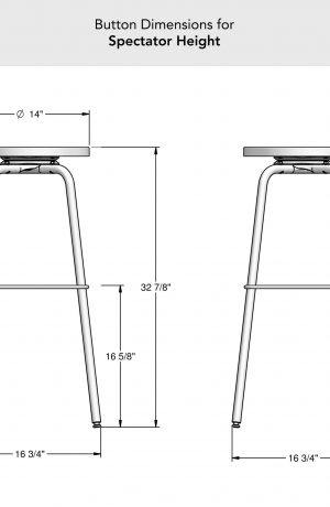 Amisco's Button Spectator Height Dimensions