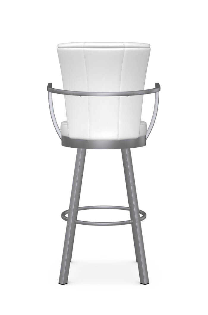 Cardin Upholstered Swivel Stool, Metal Swivel Bar Stools With Backs And Armss