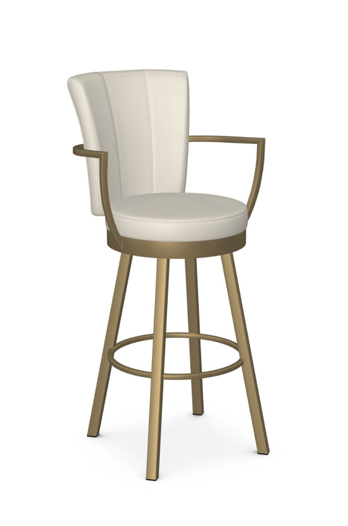 Cardin Upholstered Swivel Stool, 24 Swivel Bar Stools With Back And Arms