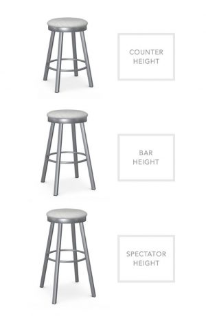Amisco's Connor Backless Swivel Stool in Counter, Bar, and Spectator Heights